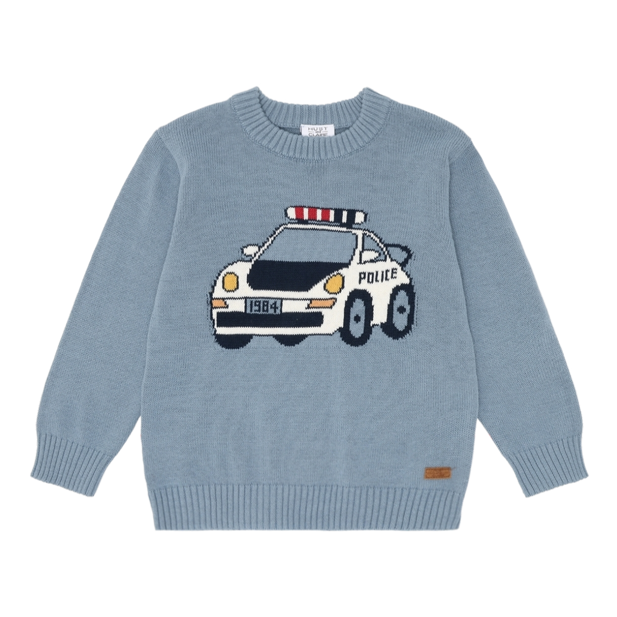 Hust and Claire - Genser Knit Pelle Policecar Light Blue