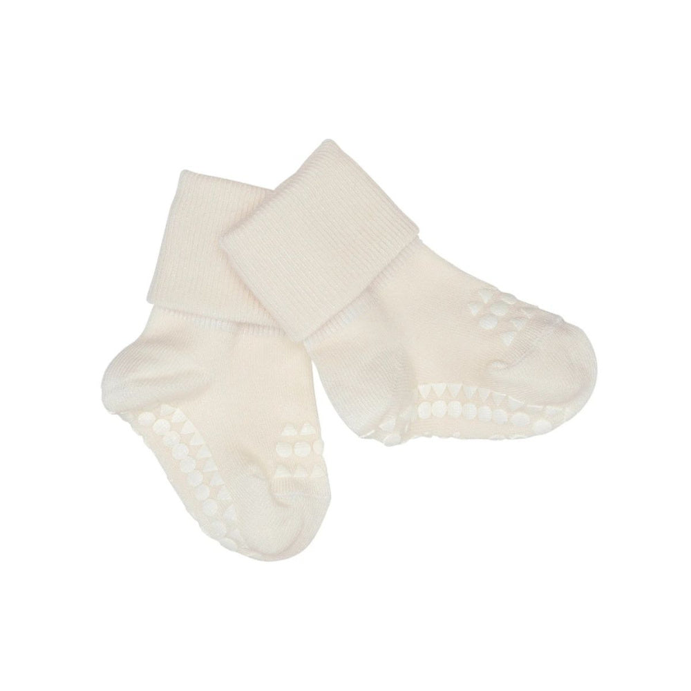 GoBabyGo - Sokker i Bambus Antiskli LV Off White