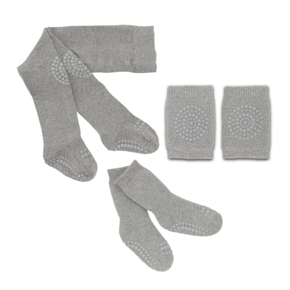 GoBabyGo - Startpakke Antiskli Bomull LV Grey Melange