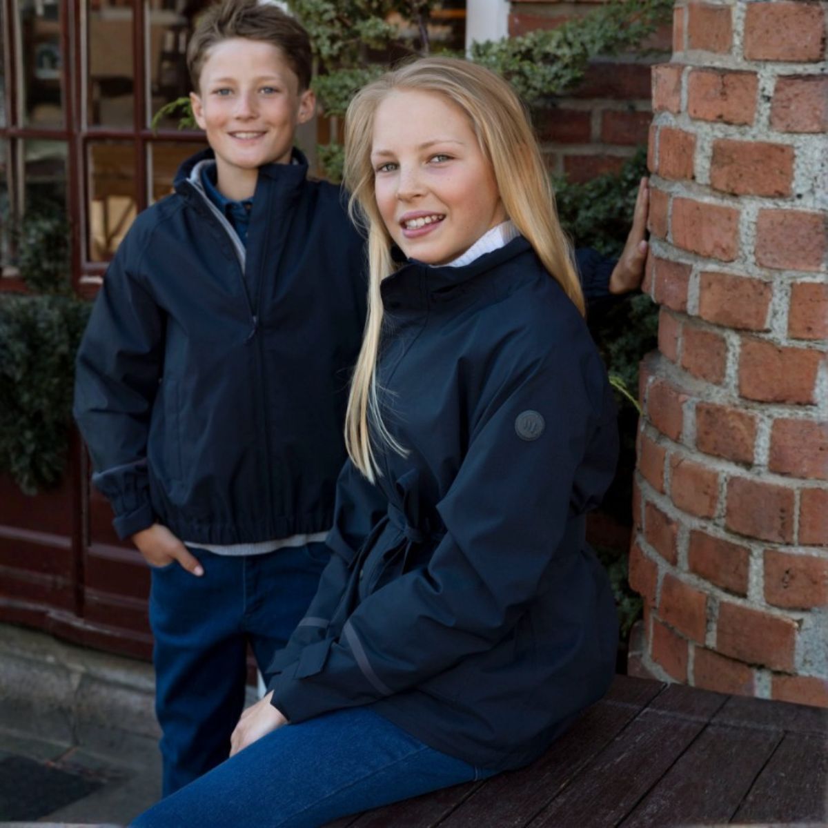 WoolLand - Regnjakke Florø Girl Dark Blue