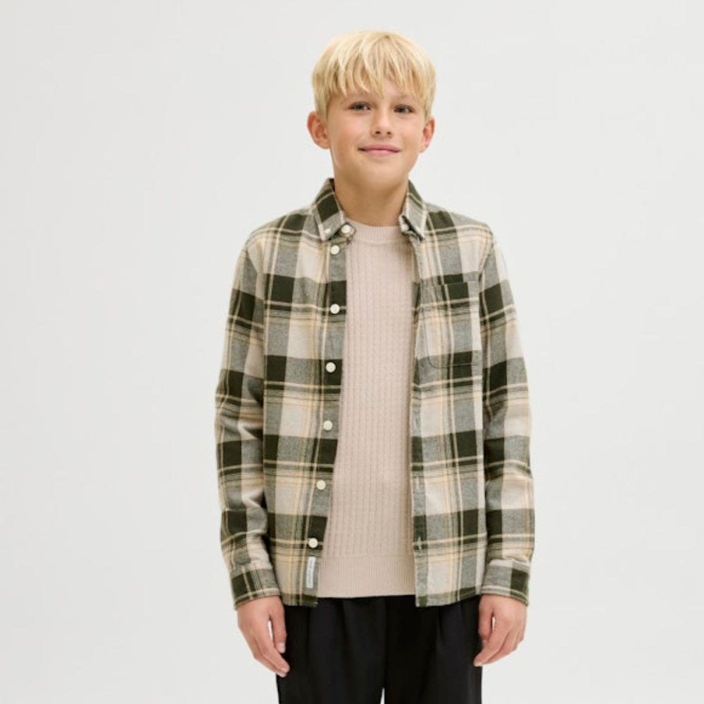 Jack & Jones - Genser Knit Blubarkley Zigzag Simply Taupe