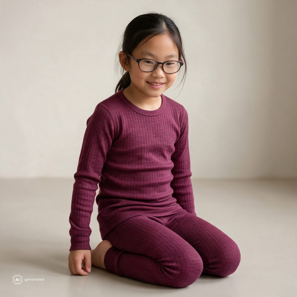 Joha - Ulltrøye Colourful Vinrød Melert