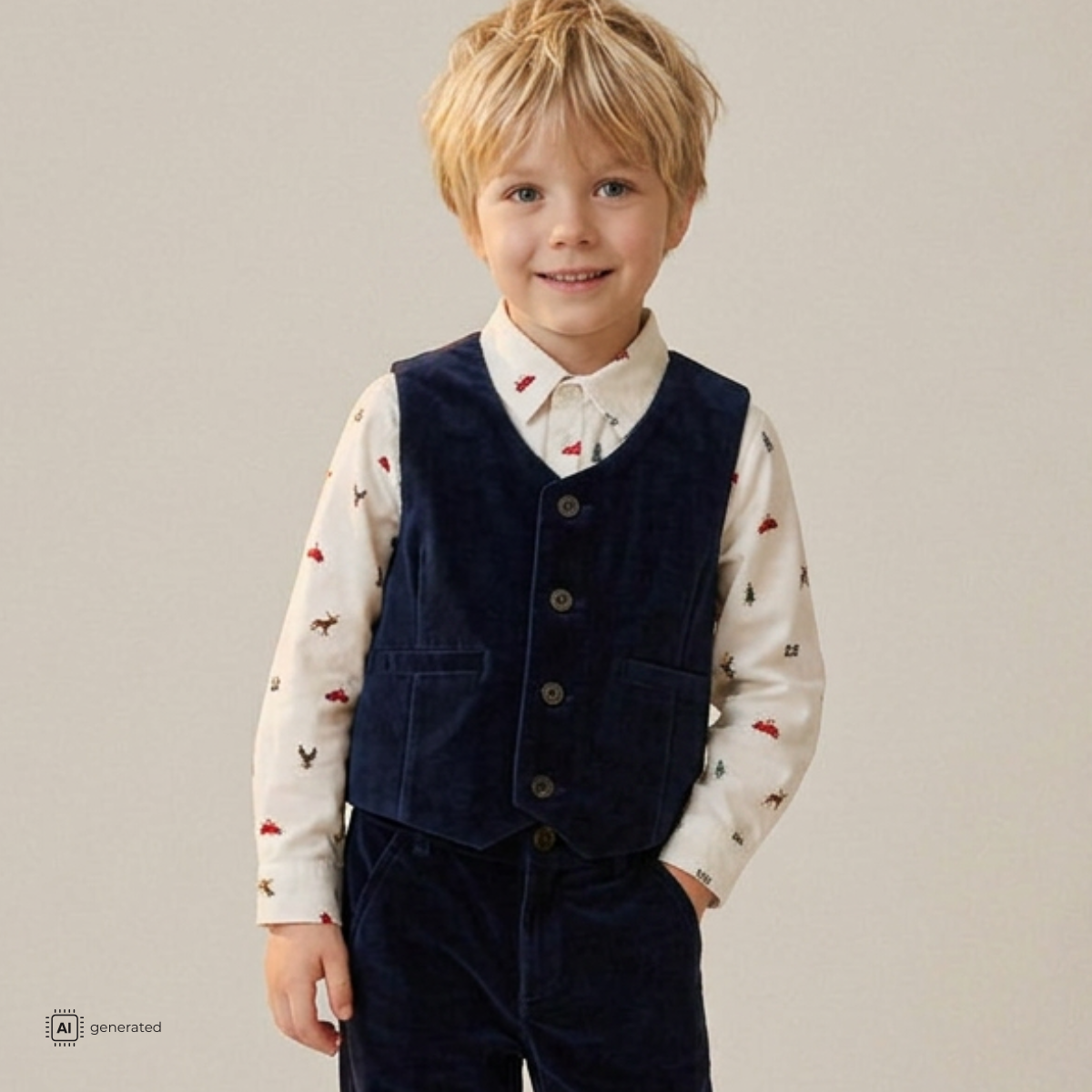 Hust and Claire - Vest Eik Molskin More Navy