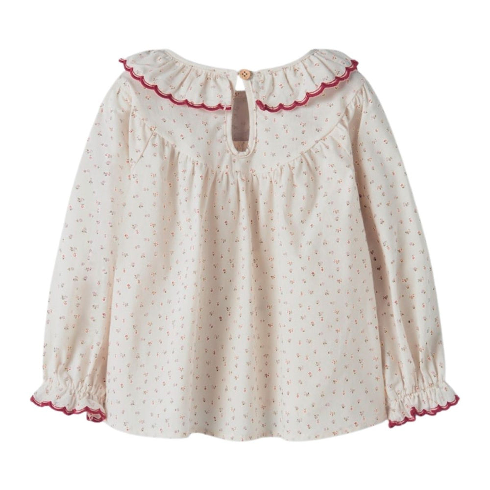 Lil'Atelier - Bluse med Krage Rasia Turtledove Red Dahlia