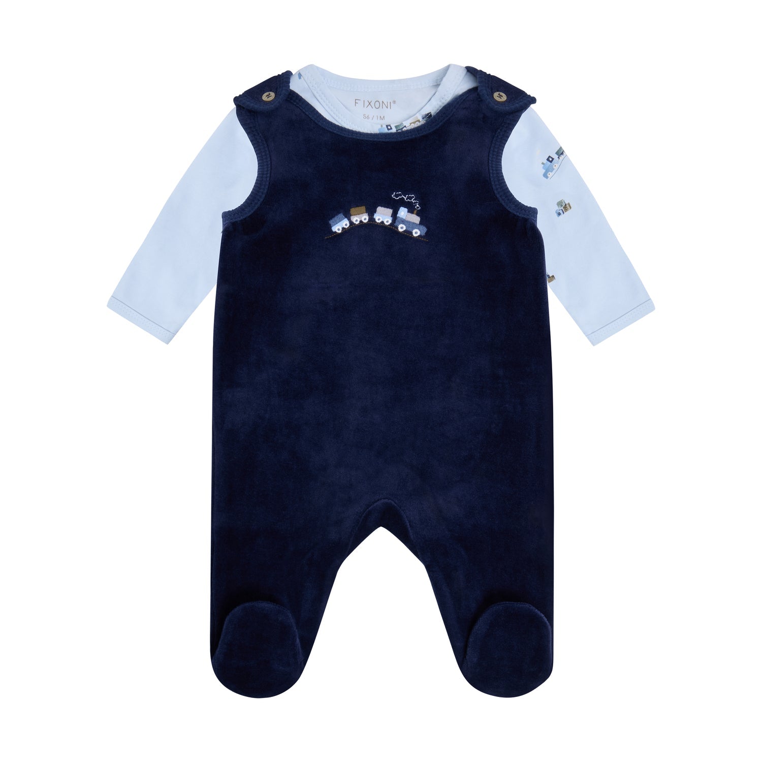 Fixoni - Babysett 2-delt Velour Navy Blazer