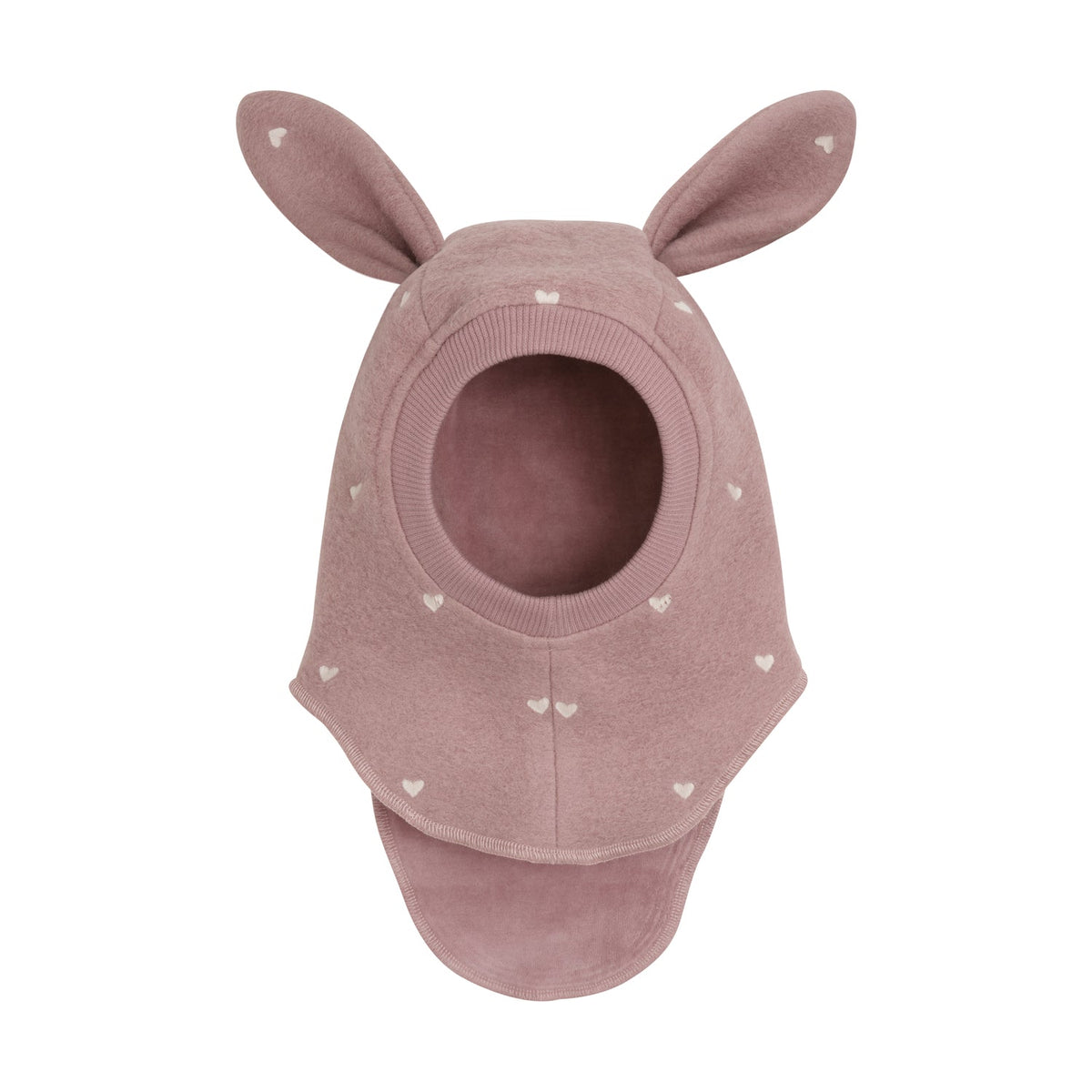 Huttelihut - Balaclava Ull Broderi Kaninører Deauville Mauve