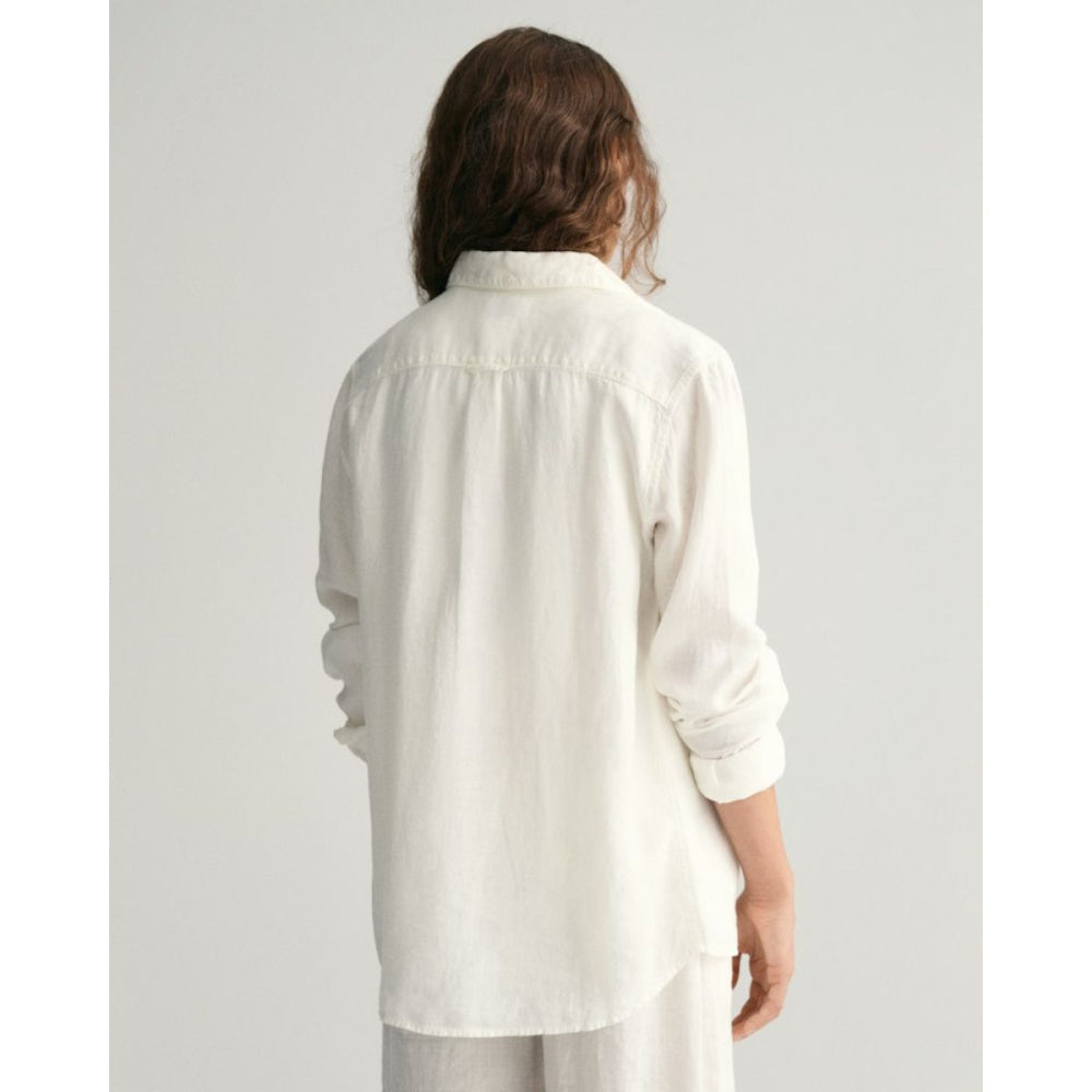 Gant - Skjorte i Lin Regular White