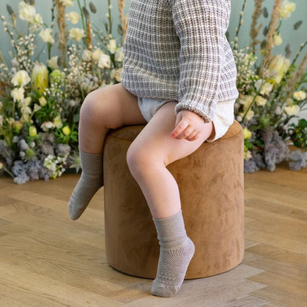 GoBabyGo - Ullsokker Merino Antiskli Sand