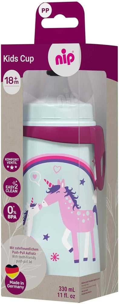 Nip - Drikkeflaske Push Pull Unicorn