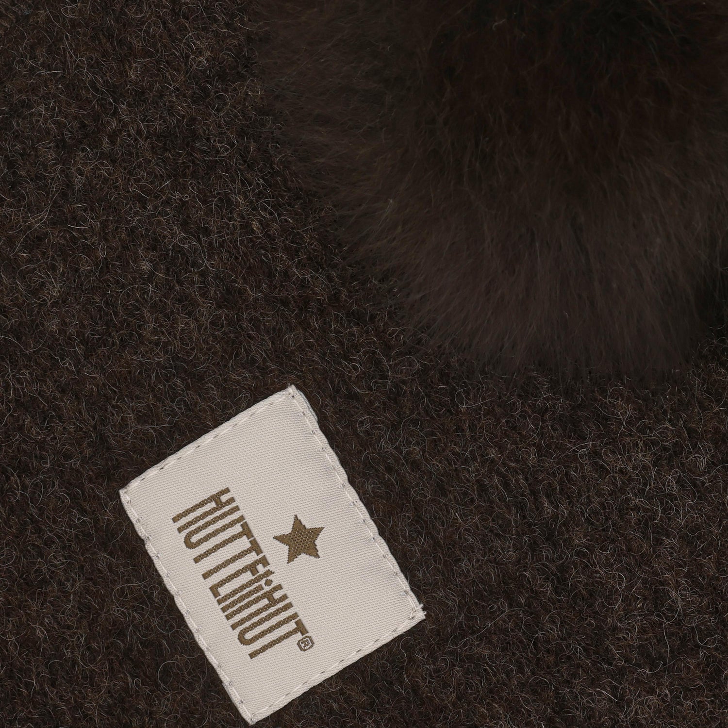 Huttelihut - Balaclava Ullfleece Alpakkadusk Dark Brown Melange
