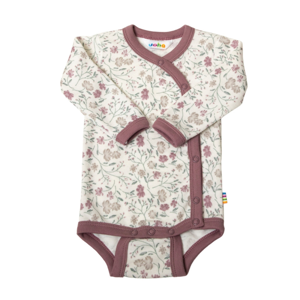 Joha - Body Omslag i Ull & Bambus Blomster Off White