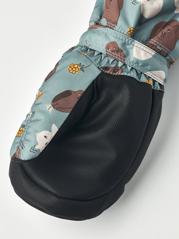 Hestra - Votter Baby Zip Long Print Sea Blue