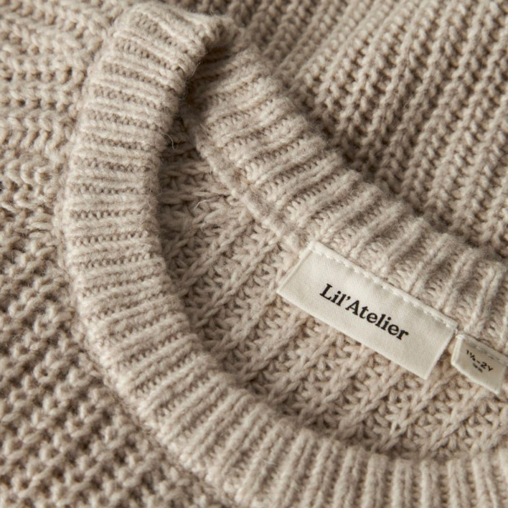 Lil'Atelier - Genser Rumba Knit Loose Oxford Tan Melange