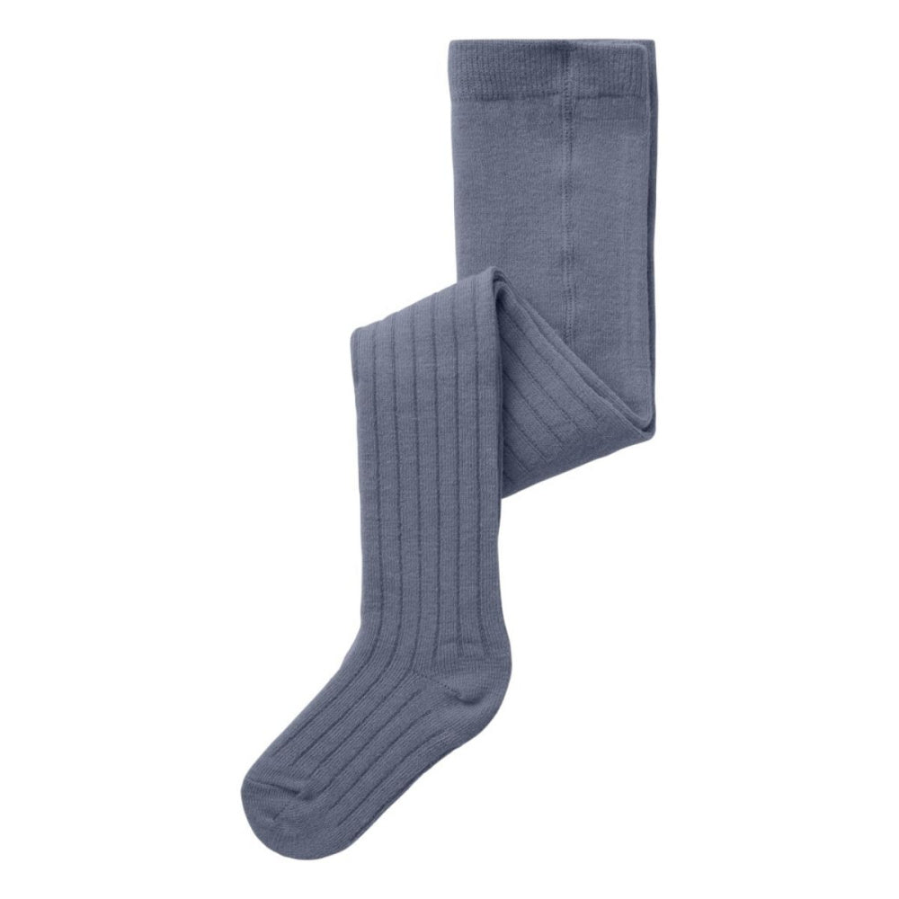 Name It - Strømpebukse i Ull/ Bomull Wakma Rib Folkstone Gray