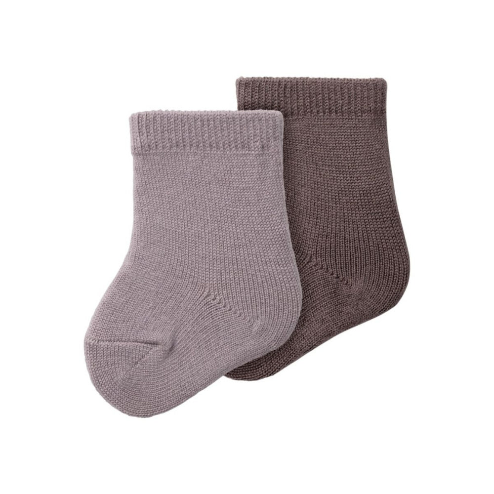 Name It - 2 Pk Ullsokker Baby Wakta Purple Dove/ Sparrow