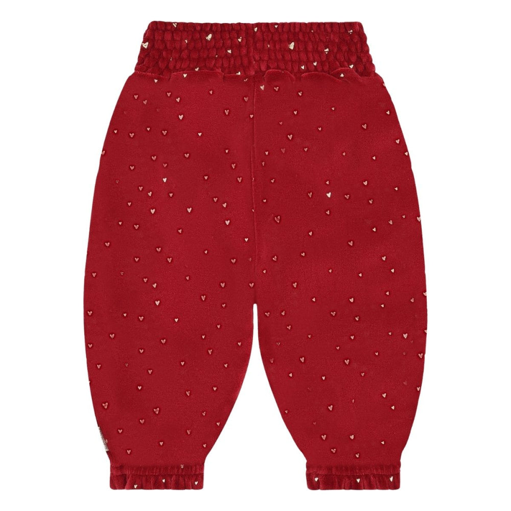 Hust and Claire - Bukse Baby Velour Trine Gold Teaberry