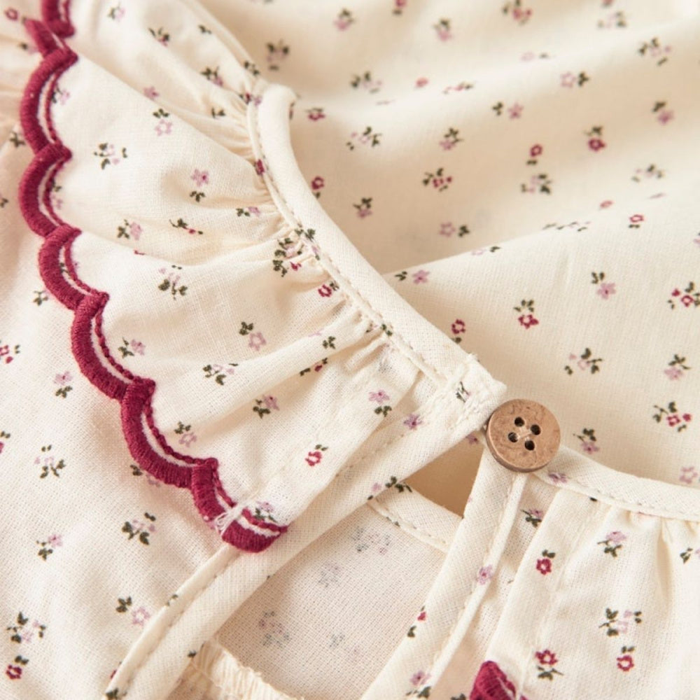 Lil'Atelier - Body Bluse med Krage Rasia Turtledove Red Dahlia