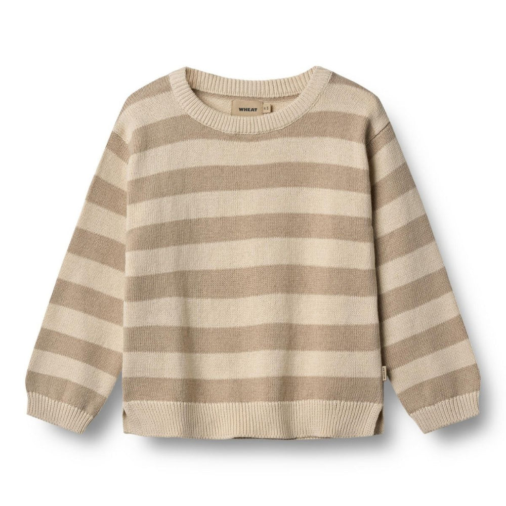Wheat - Genser Morgan Knit Beige Stripe