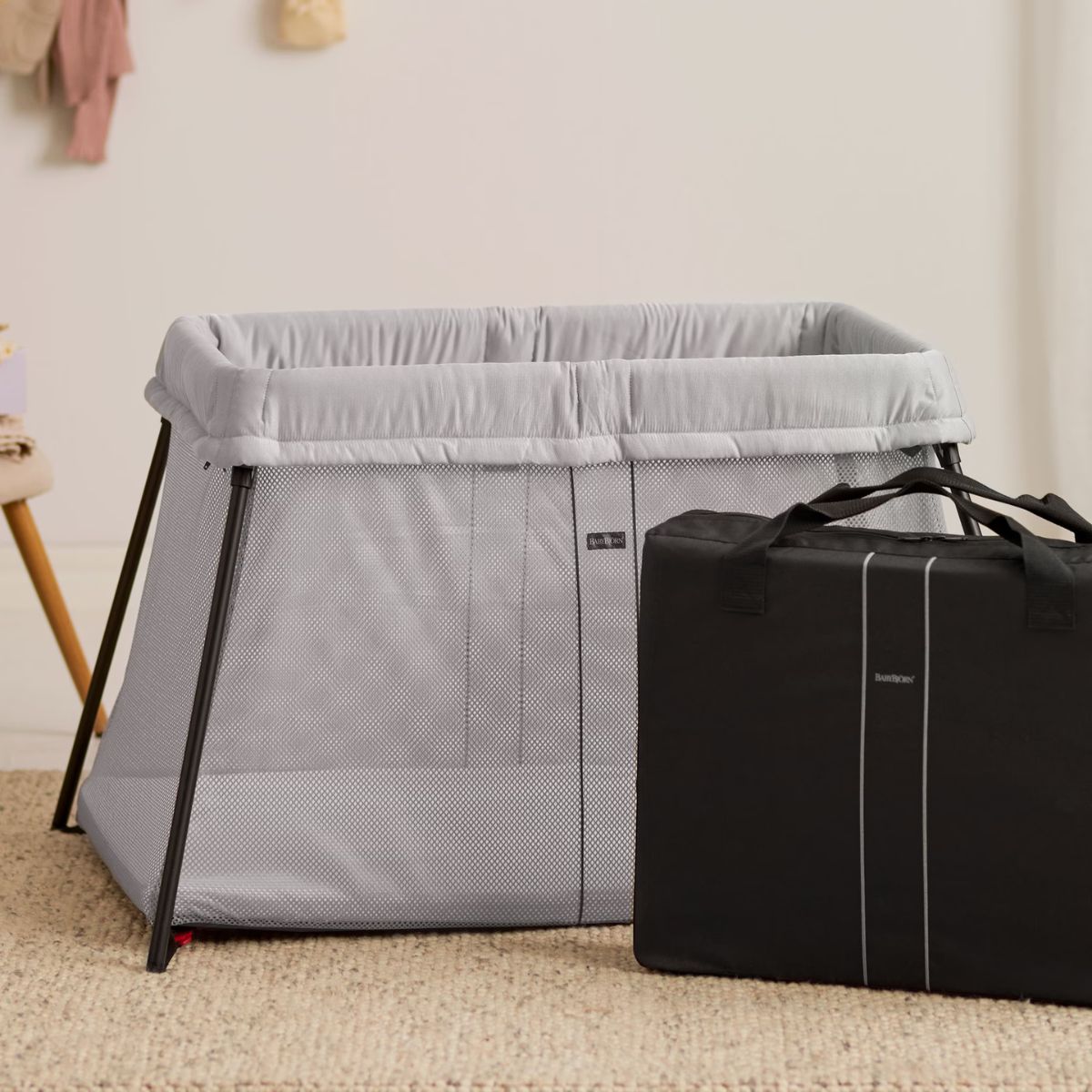 BabyBjörn - Reiseseng Light Silver Mesh
