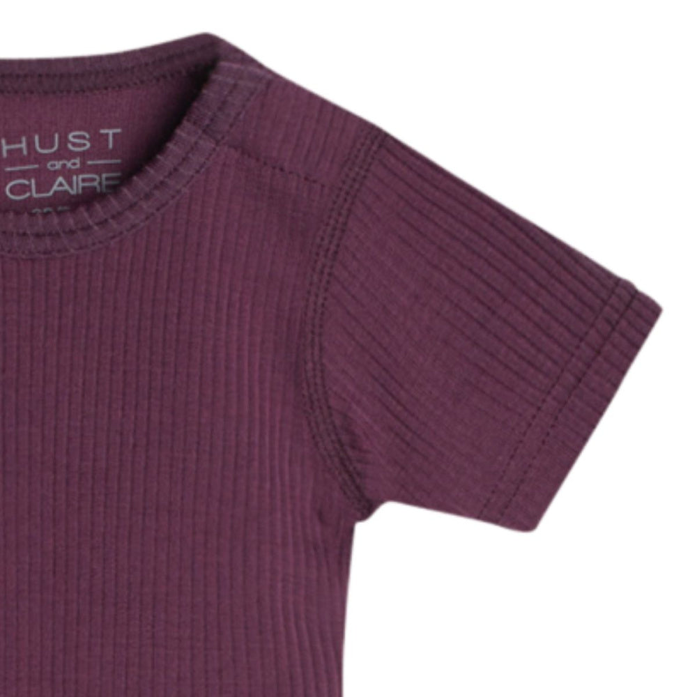 Hust and Claire - Body i Ull og Lyocell Bet Plum Wine