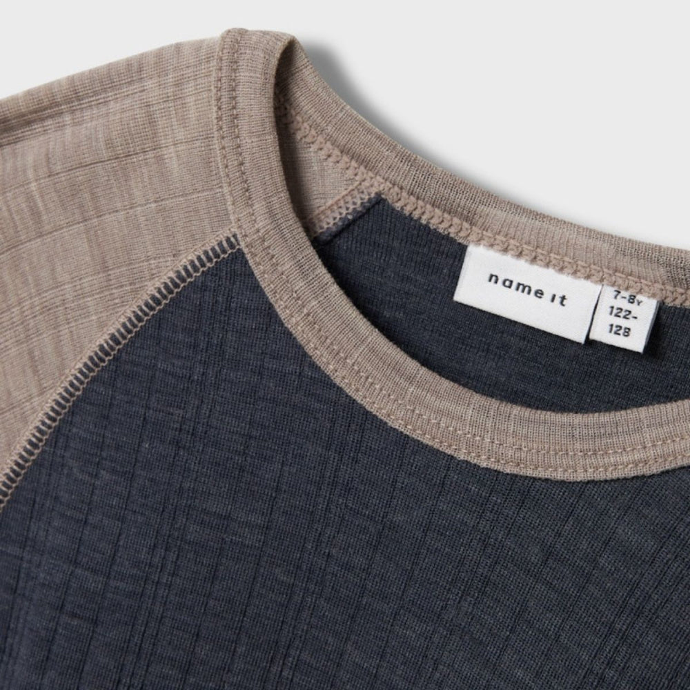 Name It - Trøye Ull Jr Wang Raglan Ombre Blue/ Satellites