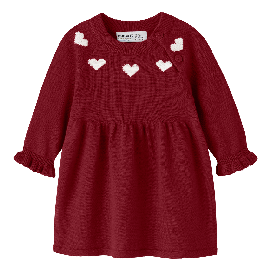 Name It - Julekjole Baby Risse Red Dahlia