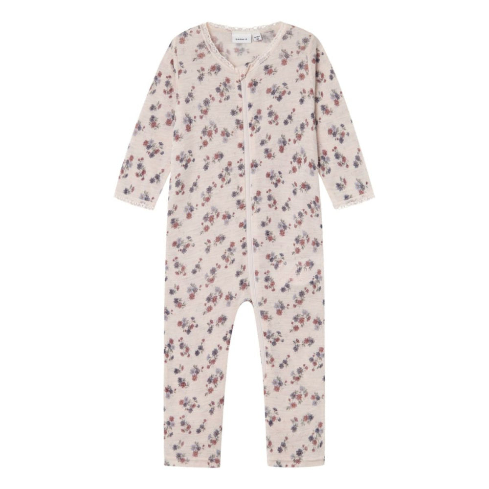 Name It - Heldress Baby Ull Wang Lilac Ash AOP