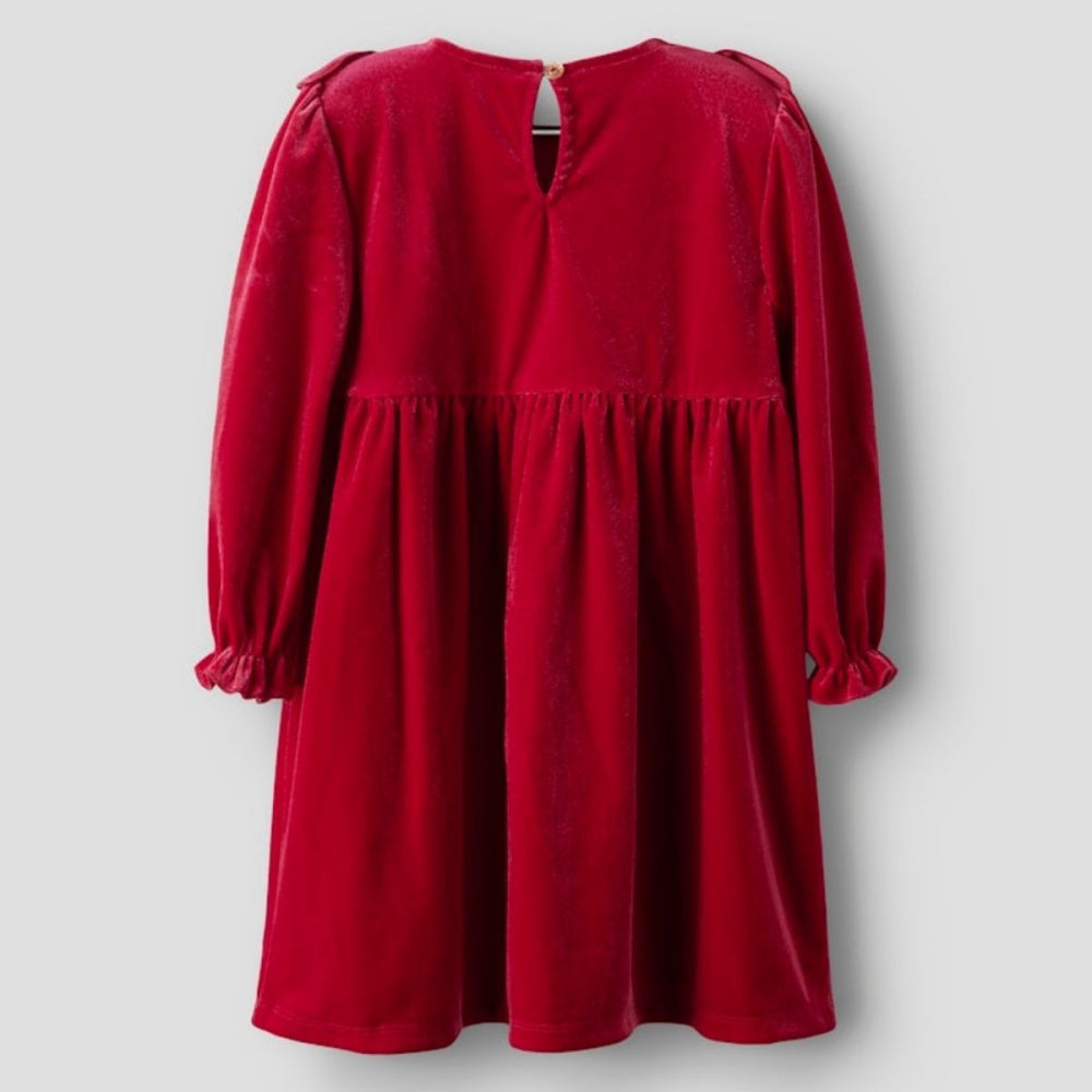 Name It - Julekjole Rinne Velour Jester Red