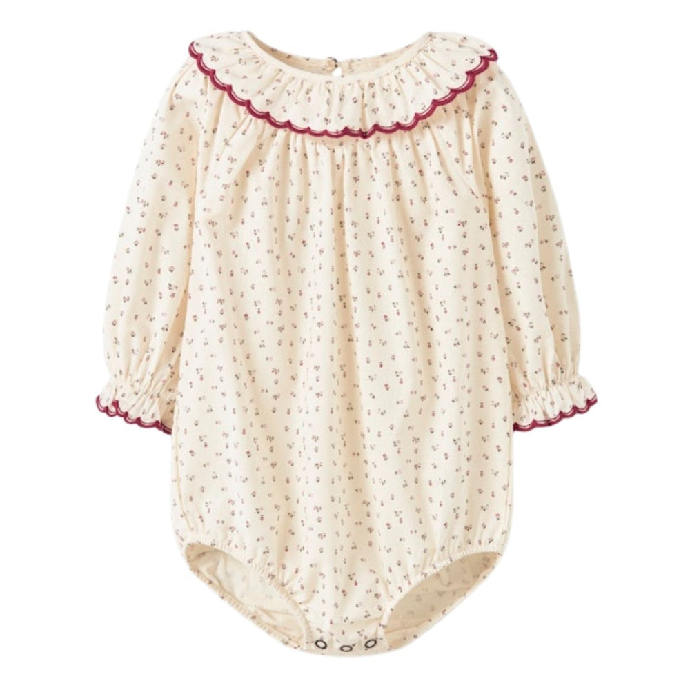 Lil'Atelier - Body Bluse med Krage Rasia Turtledove Red Dahlia