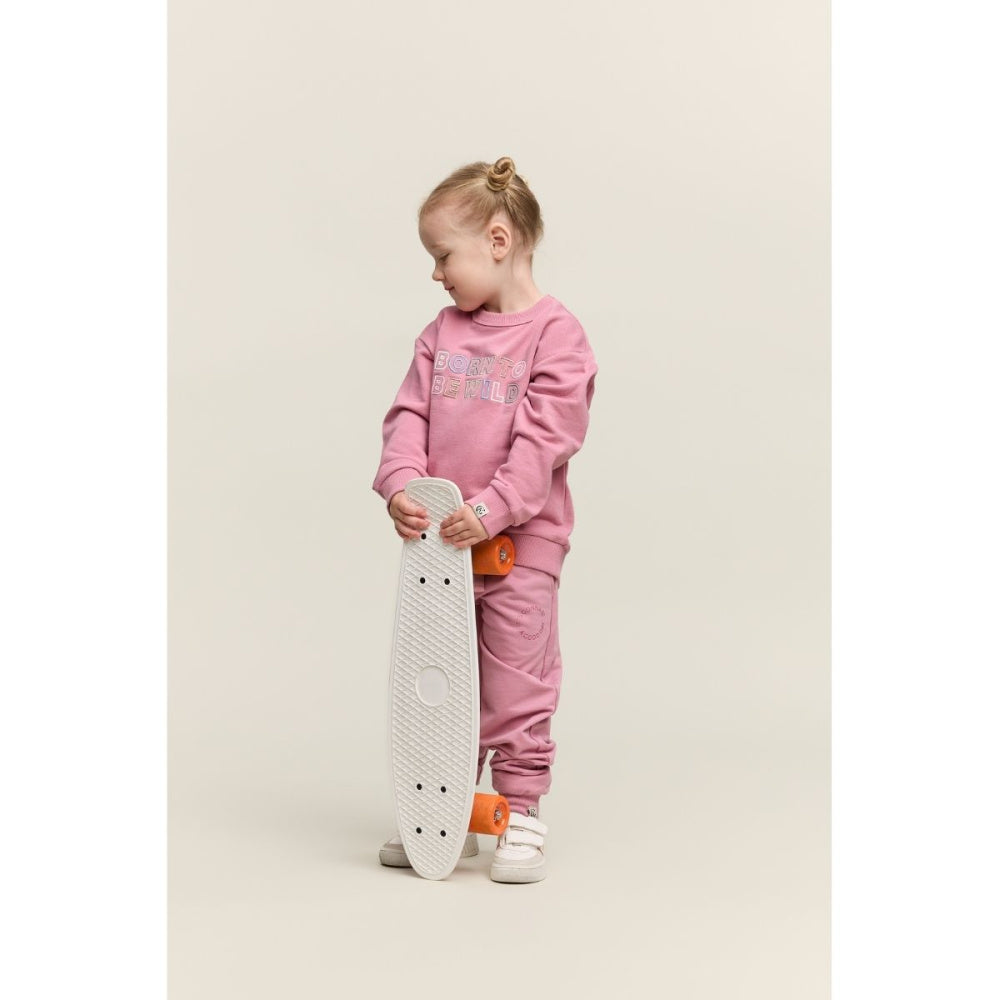 Gullkorn - Genser Sweat "Born To Be Wild" Dus Rosa