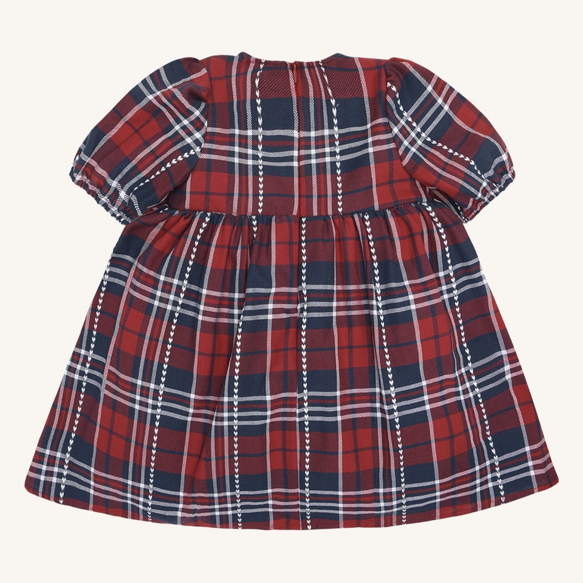 Hust and Claire - Julekjole Karoline Heart Check Teaberry