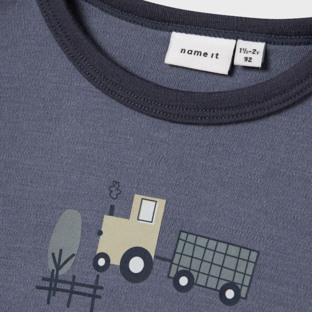 Name It - Ulltrøye Willit Folkstone Gray Tractor