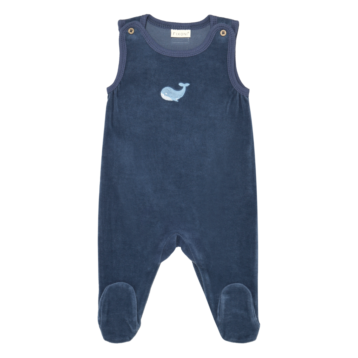 Fixoni - Babysett Body og Sparkebukse Velour Vintage Indigo