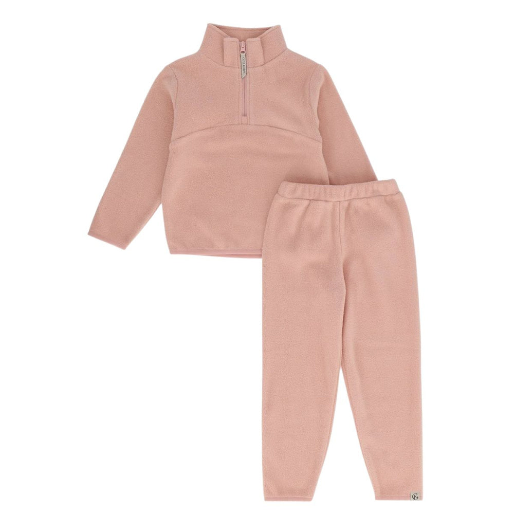 Gullkorn - Berg Fleece-sett Tåkerosa