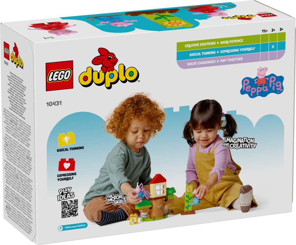 LEGO - Duplo Peppa Gris med hage og trehytte