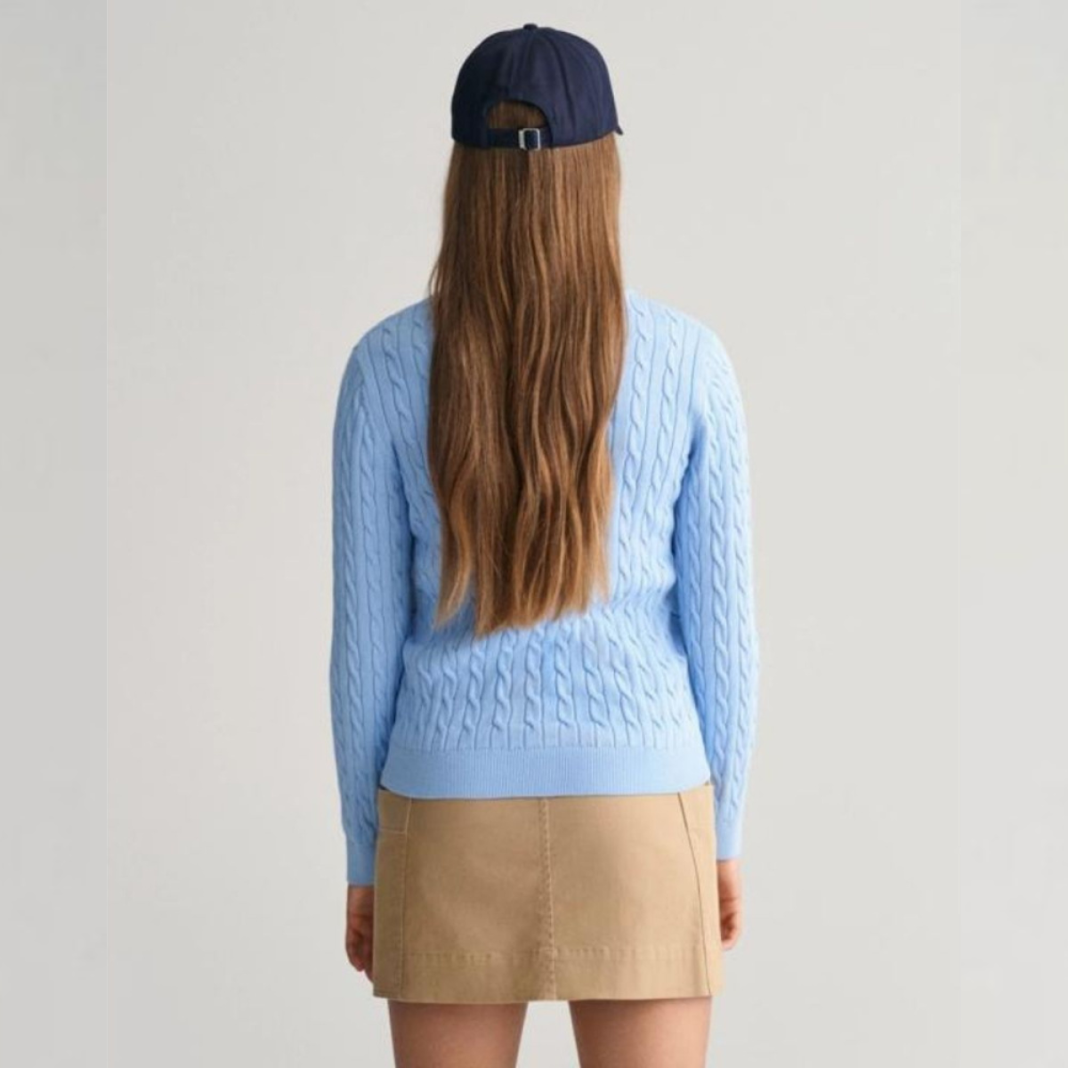 Gant - Genser Kabelstrikk Shade Blue