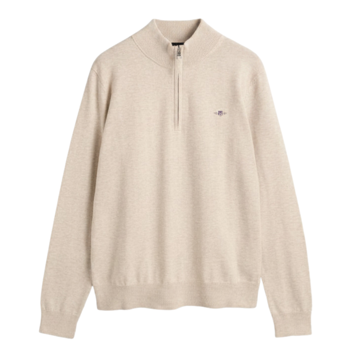 Gant - Genser Jr Shield Half Zip Light Beige Melange