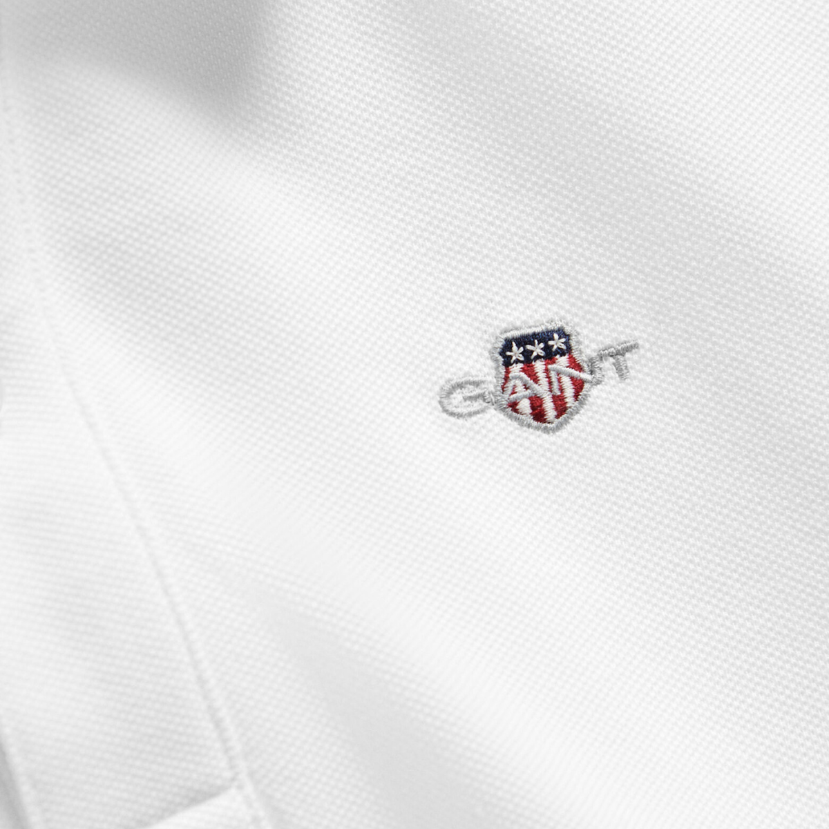 Gant - Pique Shield Jr SS Polo White