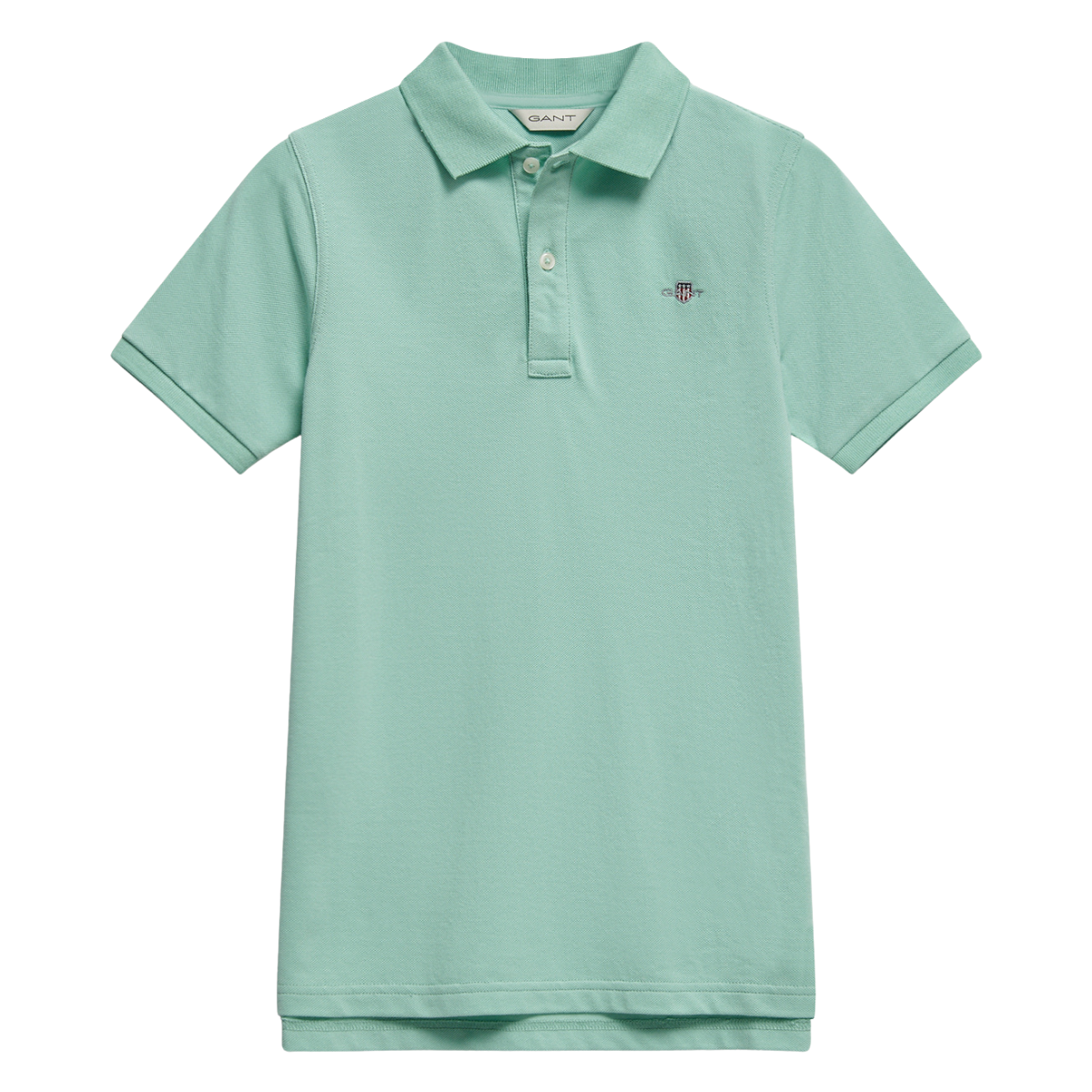 Gant - Pique Shield Jr SS Polo Washed Turquoise