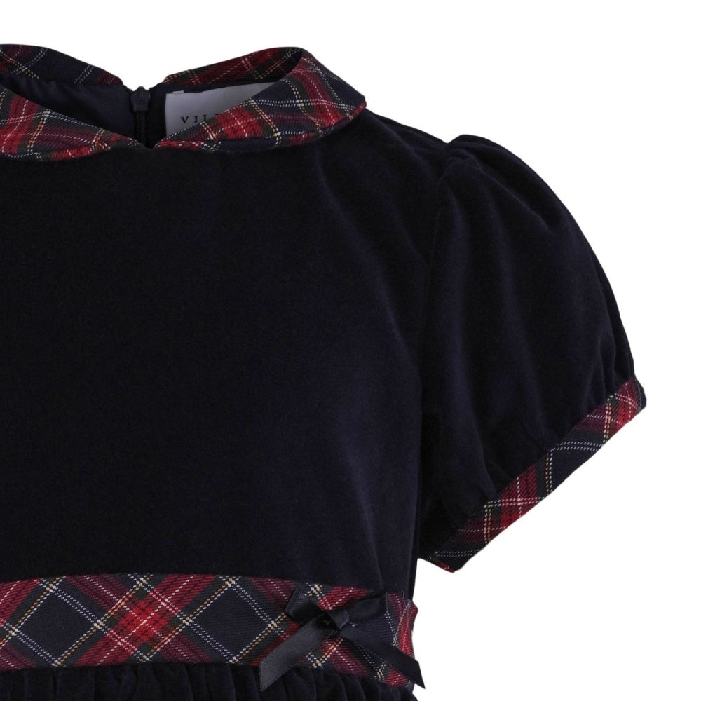 Vilje & Ve - Julekjole Velour Hanna Classic Navy