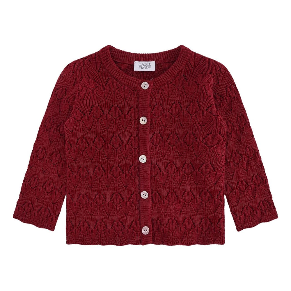 Hust and Claire - Cardigan Baby Cilja Pointelle Teaberry