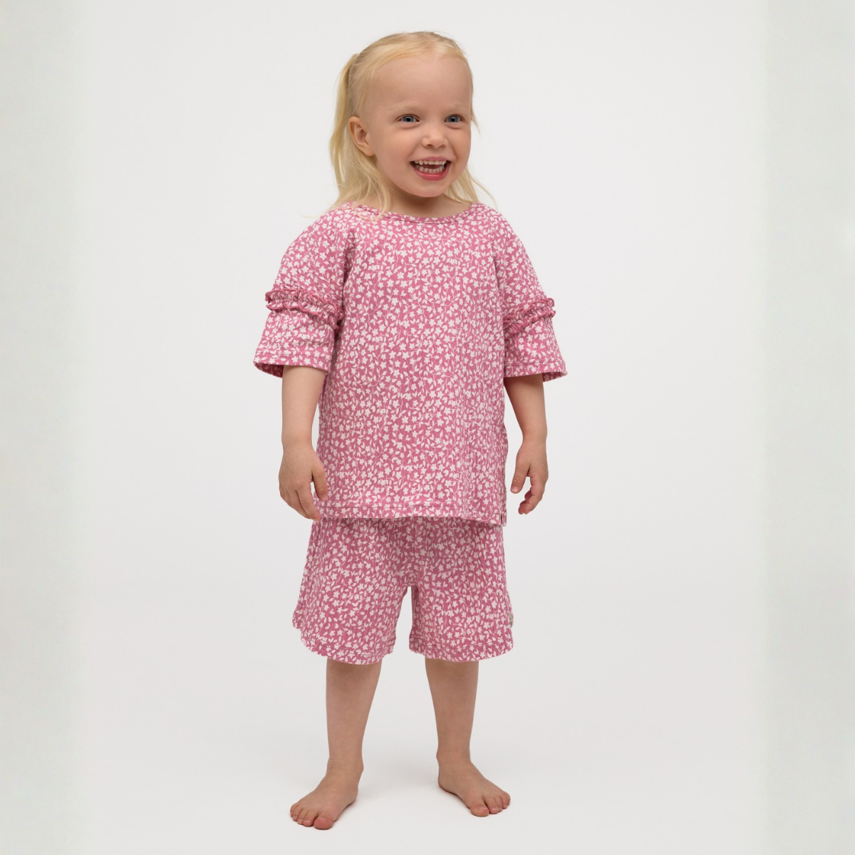 Gullkorn - 2-delt Sommersett Kaoli Rosa Print