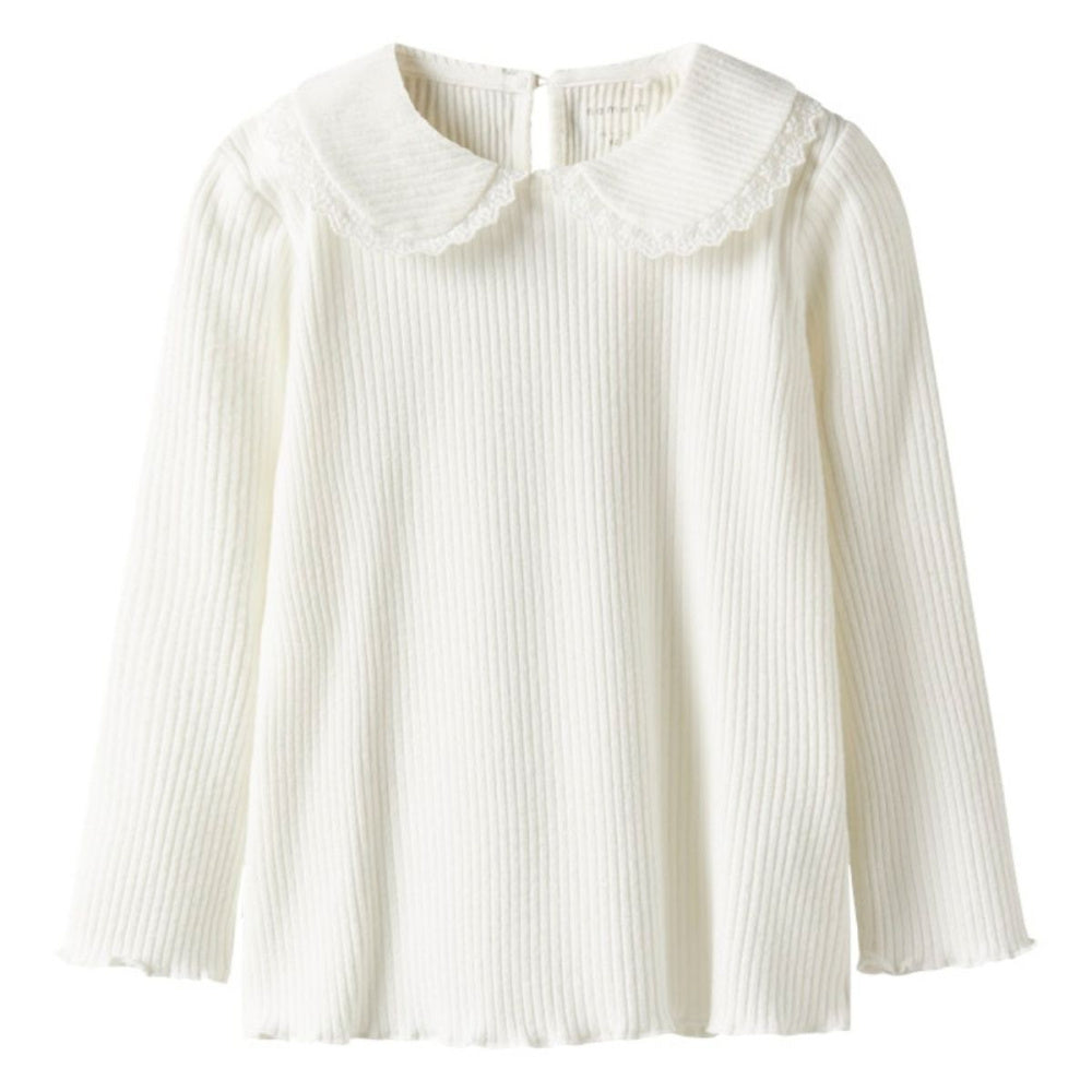 Name It - Genser med Krage Baila Bright White