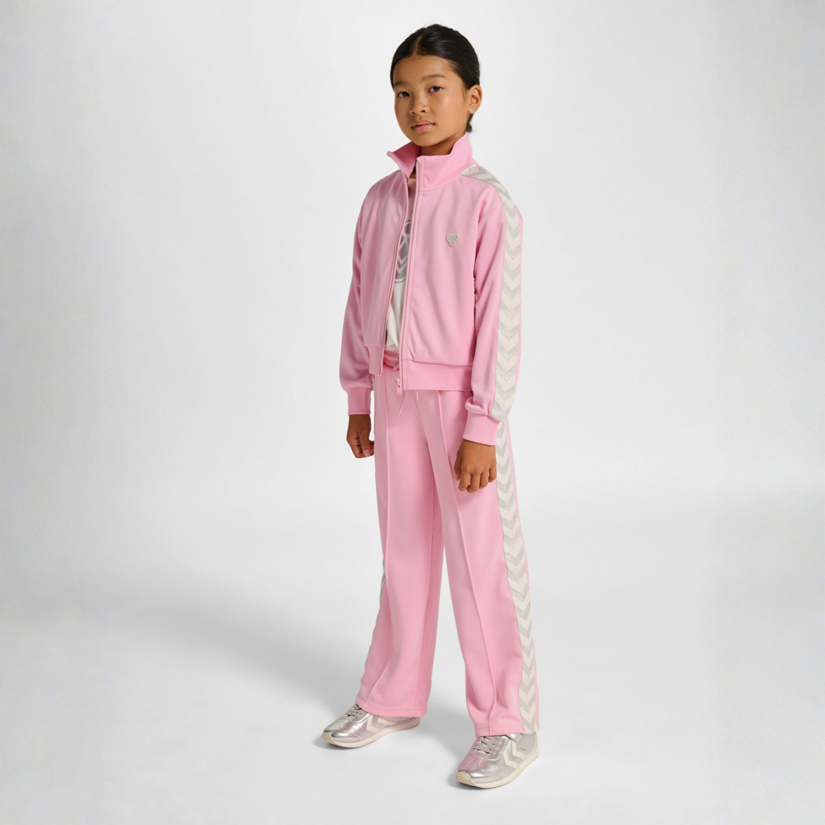 Hummel - Jakke Jr Poly Tape Zip Roseate Spoonbill