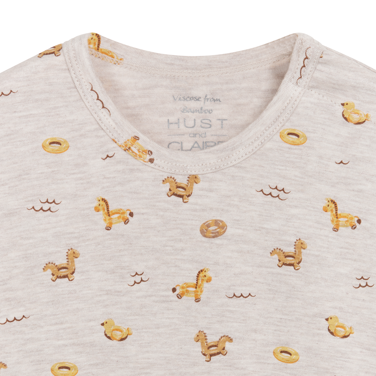 Hust and Claire - Body Kortermet Bambus Buller Swim Wheat Melange