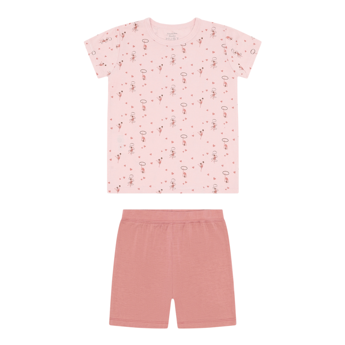 Hust And Claire - 2-delt Pysjamas i Bambus Fun Retro Chalk Pink