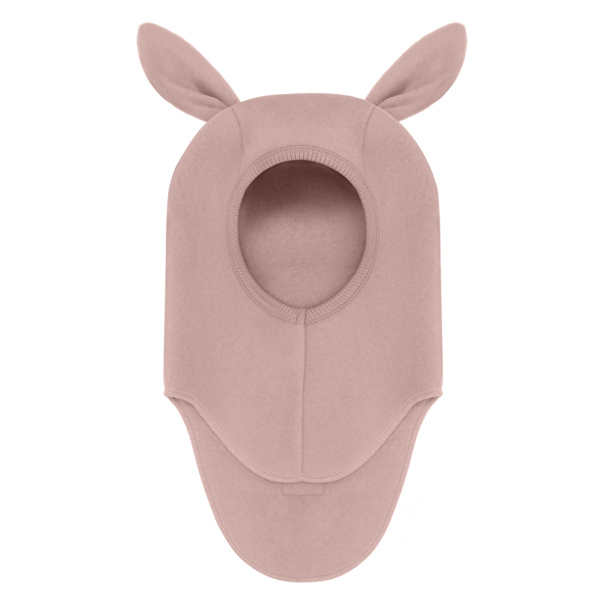 Huttelihut - Balaclava Ullfleece Kaninører Mahogany Rose