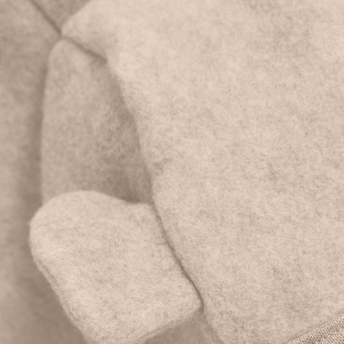 Huttelihut - Heldress Bomullsfleece Ører Camel Melange