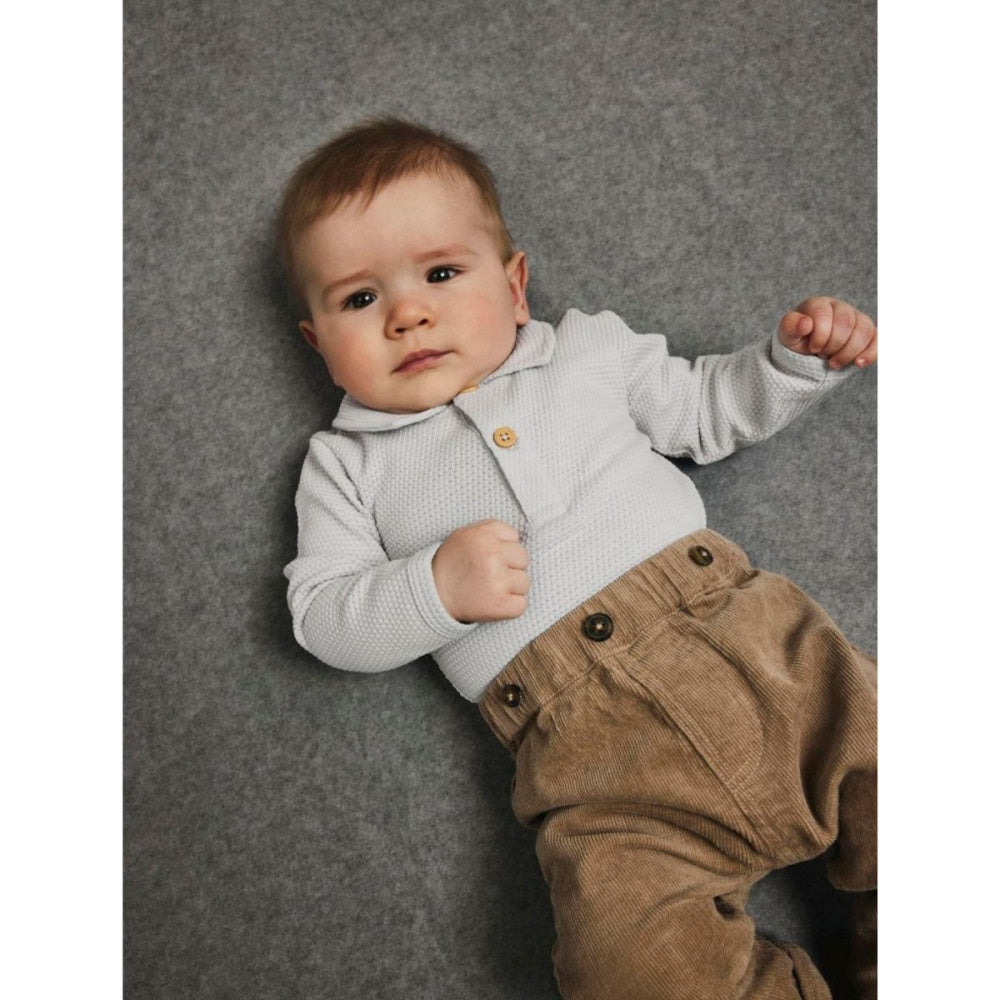 Name It - Bukse med Seler Baby Cord Weathered Teak