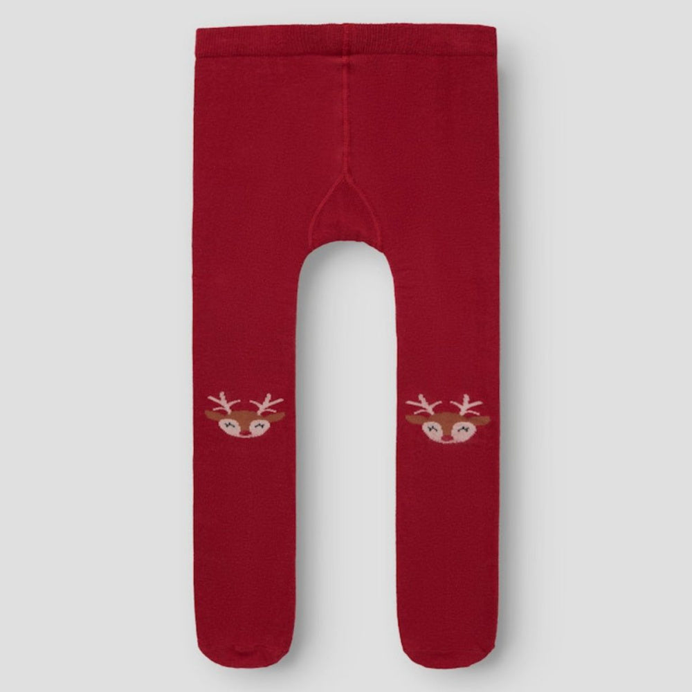 Name It - Strømpebukser 2-pk Christmas Jester Red/ Cloud Dancer